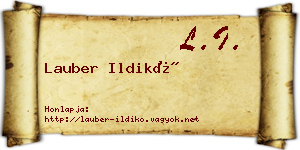 Lauber Ildikó névjegykártya